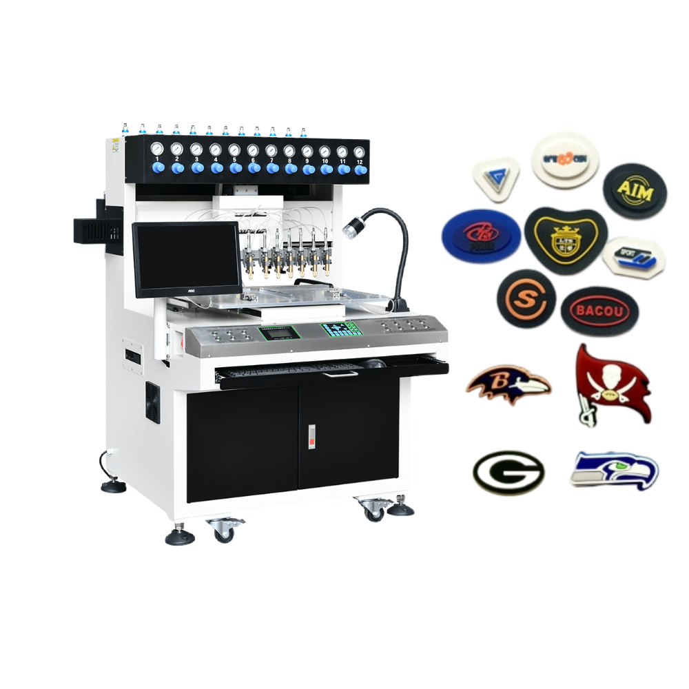 Iconic emoji  soft pvc keychain filling machine